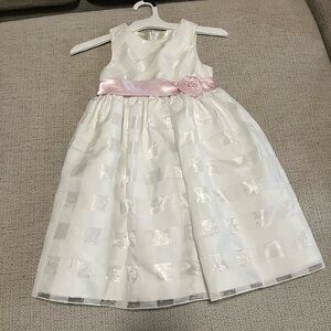 American Princess White and Pink Sleeveless Sundress